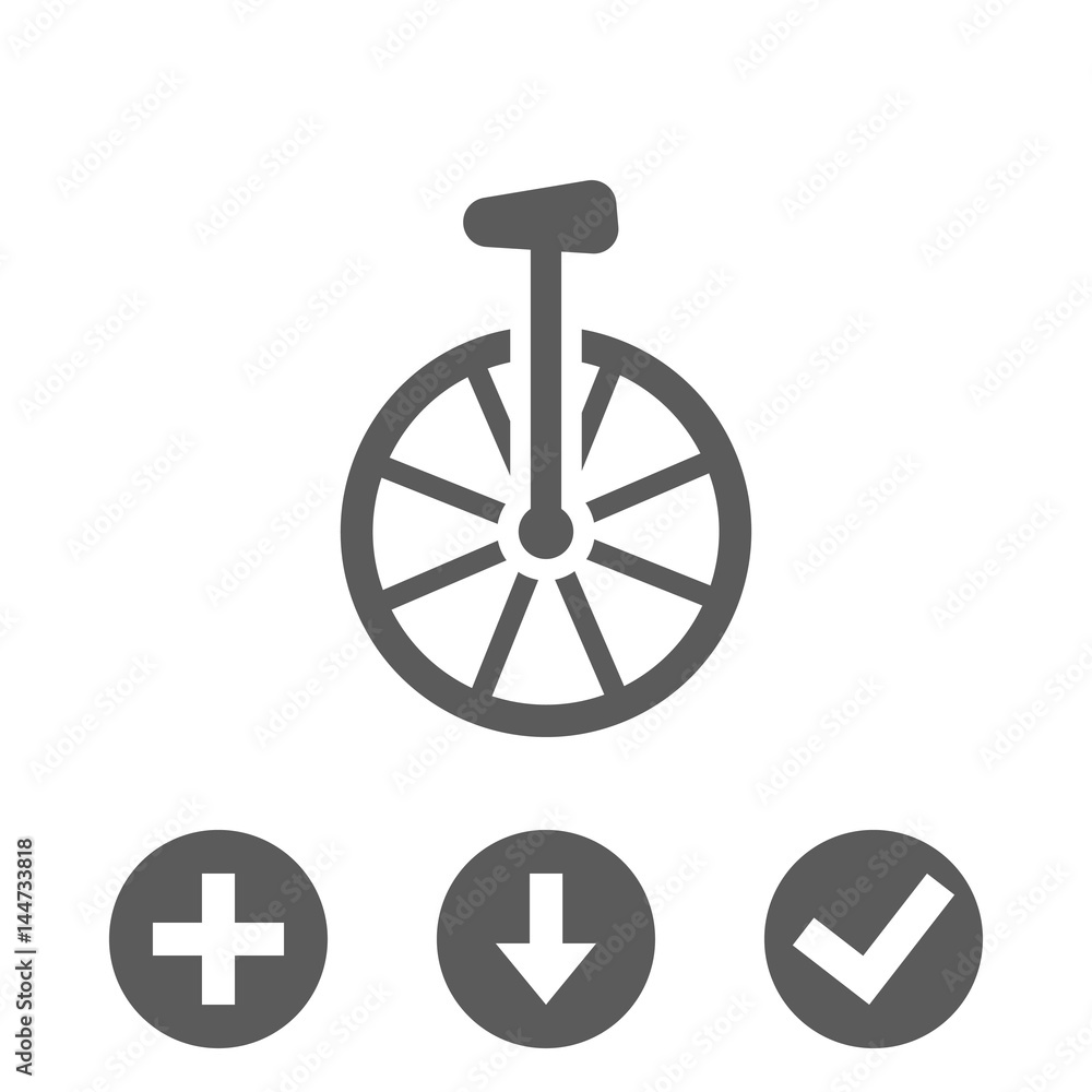 unicycle icon stock vector illustration flat design unicycle icon stock vector illustration flat design