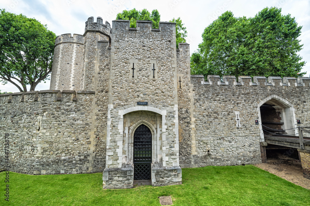 Tower Castle wall architecture details