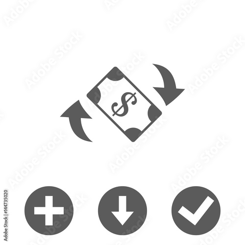 Free Download dollar money icon stock vector illustration flat design - GFXLoad