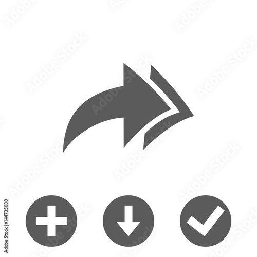 Free Download arrow icon stock vector illustration flat design - GFXLoad