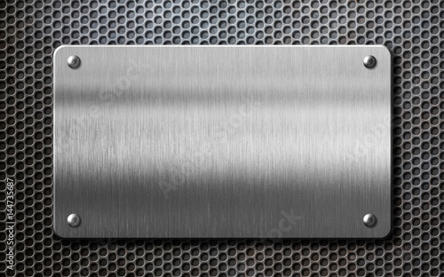 metal plate over comb background 3d illustration