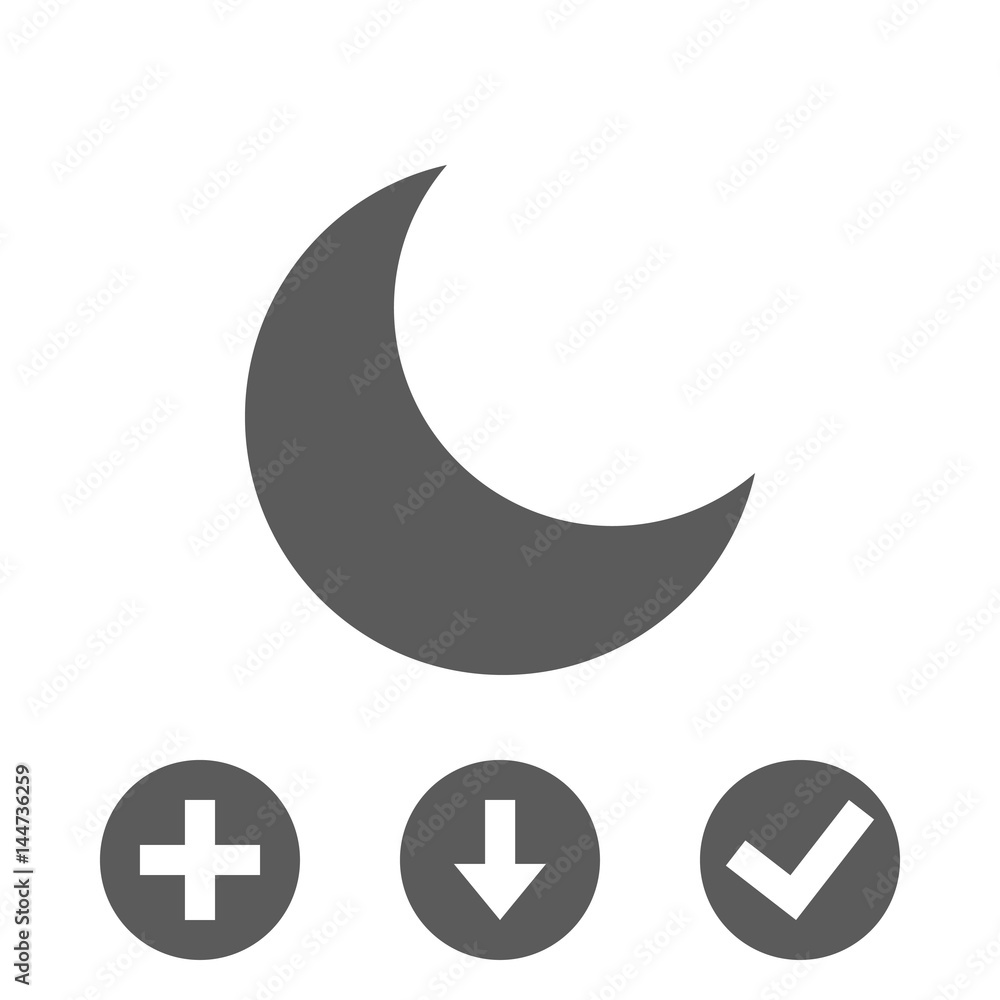 moon icon stock vector illustration flat design moon icon stock vector illustration flat design