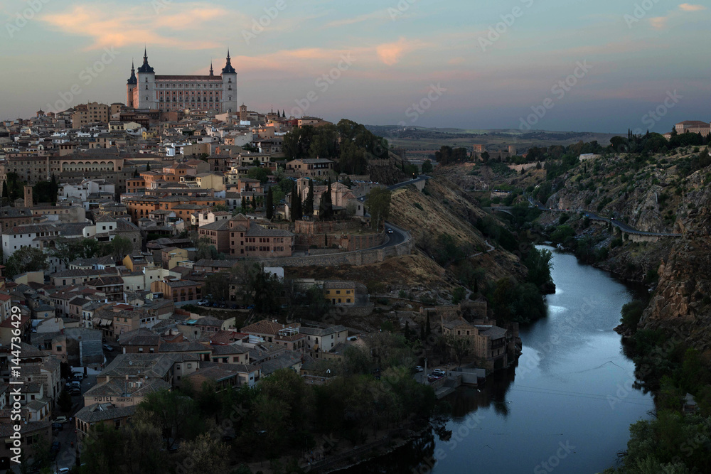 Panoramica de Toledo al atardecer