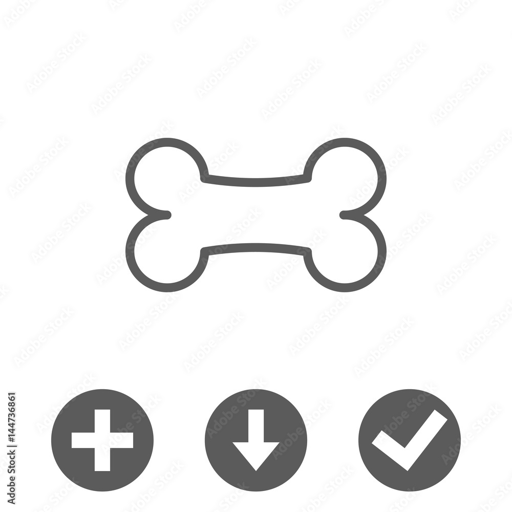 bone icon stock vector illustration flat design