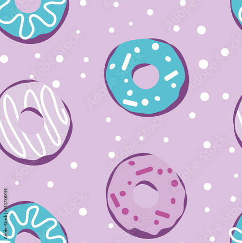Donut seamless pattern