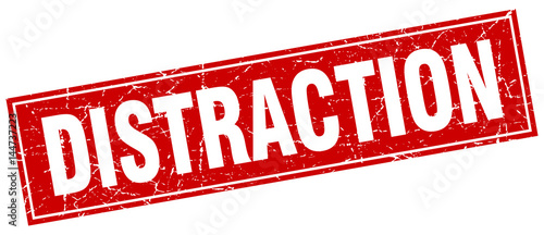 distraction square stamp