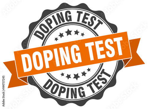 doping test stamp. sign. seal