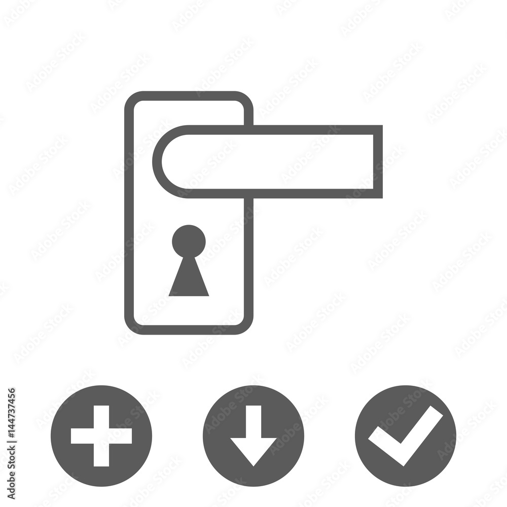 door handle icon stock vector illustration flat design door handle icon stock vector illustration flat design
