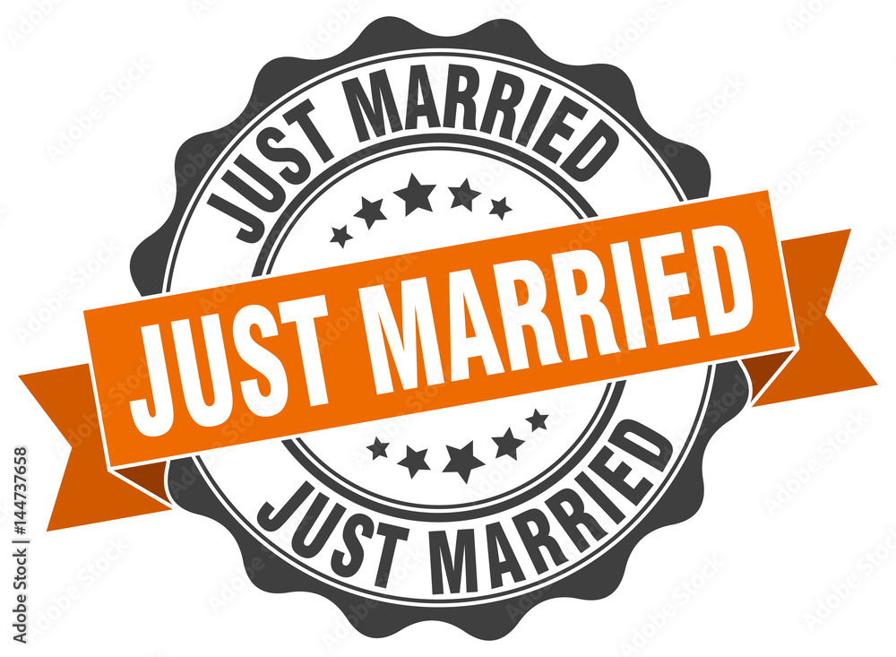 Fototapeta premium just married stamp. sign. seal