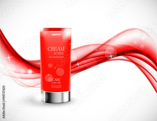 Skin moisturizer cosmetic design template