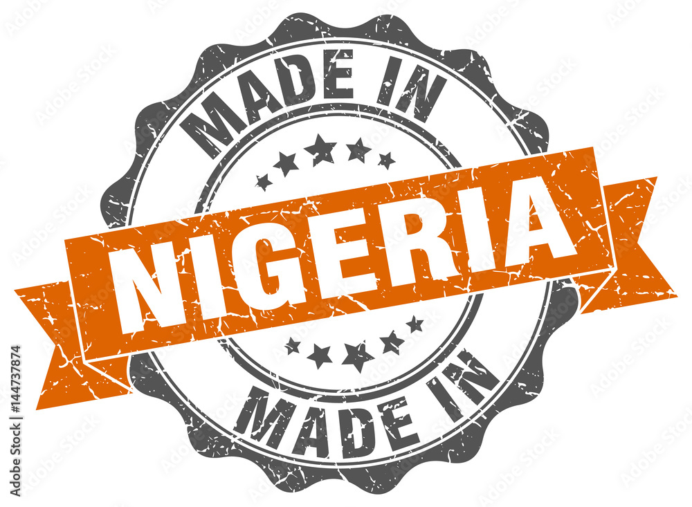 Obraz premium made in Nigeria round seal