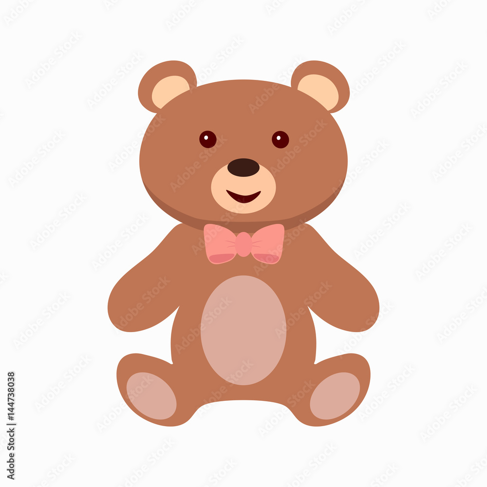 Teddy bear toy flat icon. Vector illustration. Teddy bear toy flat icon. Vector illustration.