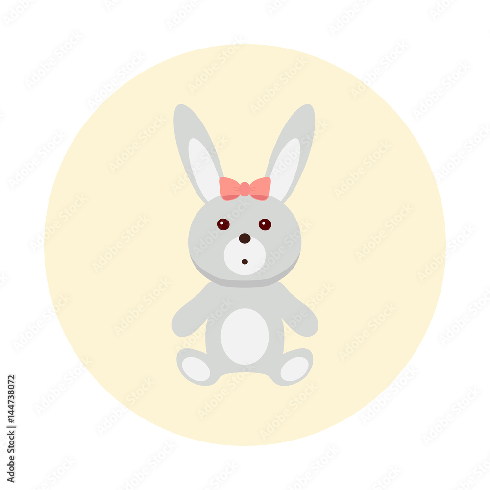 Rabbit toy vector icon