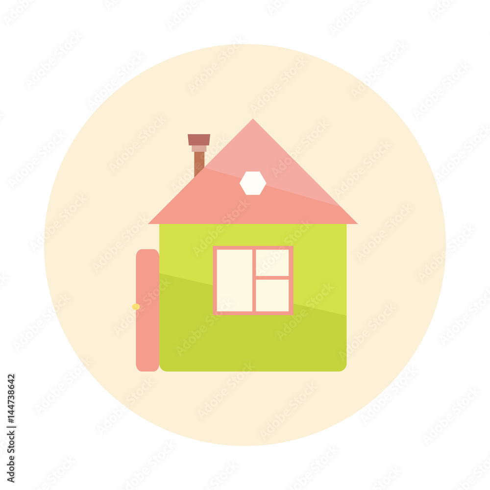 House icon. House toy flat icon. House icon. House toy flat icon.