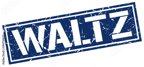 waltz square grunge stamp