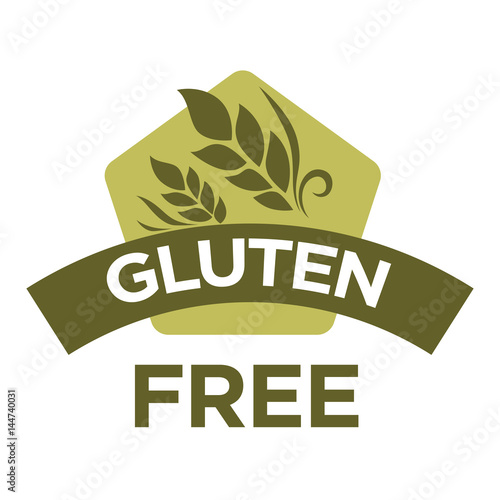 Gluten free vector healthy dietetic product icon or label