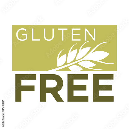 Gluten free vector healthy dietetic product icon or label
