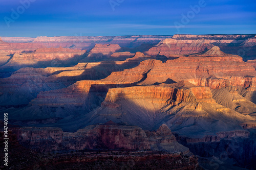 Sunset in Grand Canyon National Park, South Rim Grand Canyon, Arizona, Usa