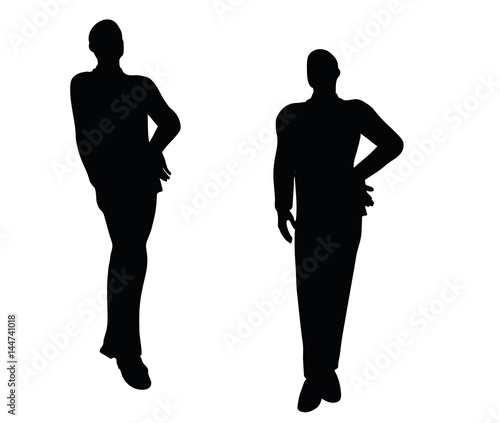 businessman boy silhouette in Standing pose