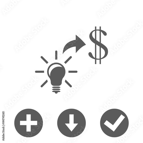 good idea moneyicon stock vector illustration flat design photo