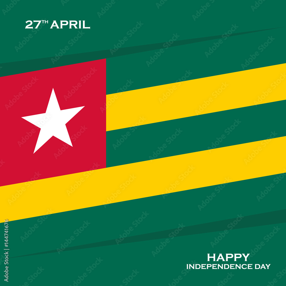 Togo Independence Day, 26 april greeting card. Vector illustration. Togo Independence Day, 26 april greeting card. Vector illustration.