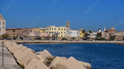 Panoramic view of Bari seafront, Italy