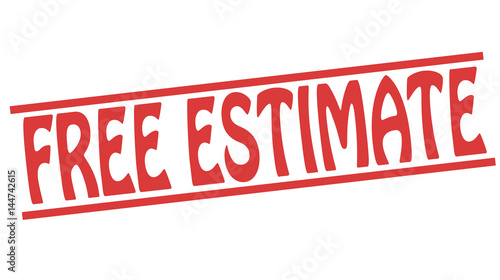 FREE ESTIMATE  red stamp text