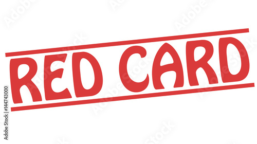 RED CARD red stamp text on white