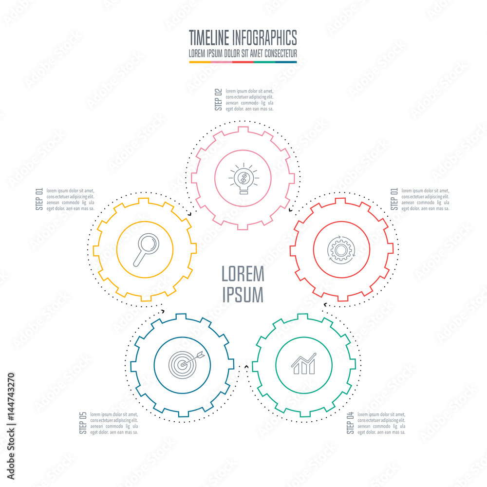 infographic design business concept with 5 options. infographic design business concept with 5 options.