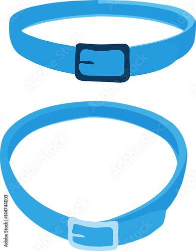 cat collar on white background