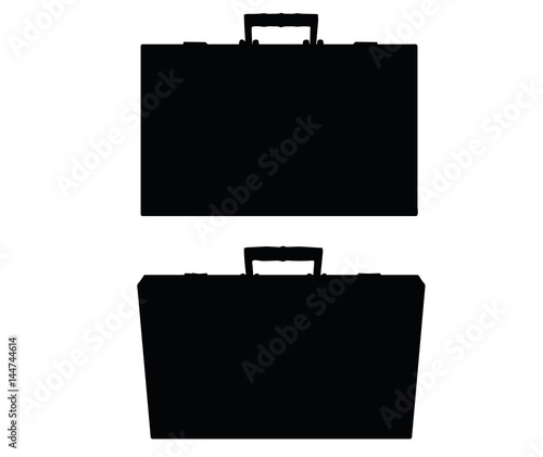 Briefcase on white background