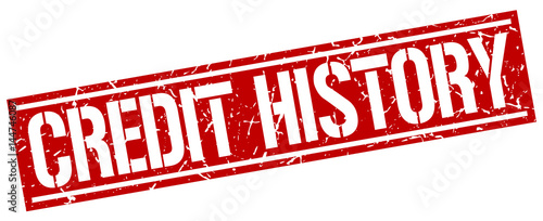 credit history square grunge stamp