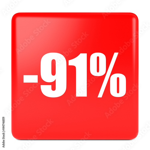 Ninety one percent off. Discount 91 %.
