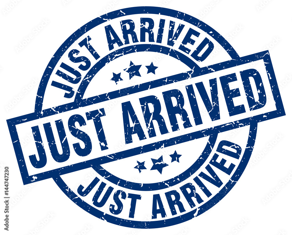 just arrived blue round grunge stamp just arrived blue round grunge stamp