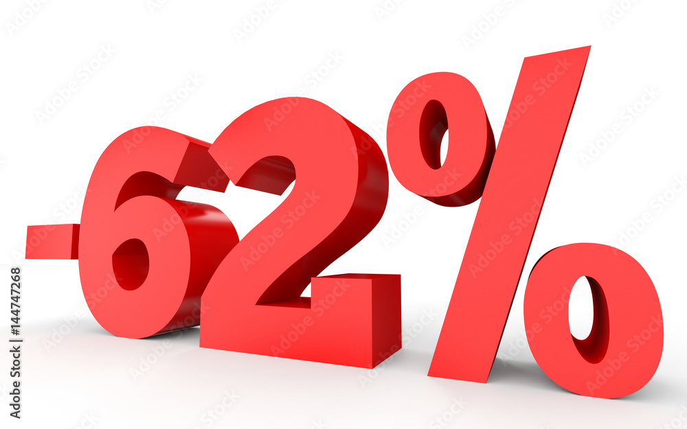 Minus sixty two percent. Discount 62 %. Minus sixty two percent. Discount 62 %.