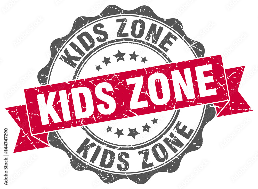 Obraz premium kids zone stamp. sign. seal