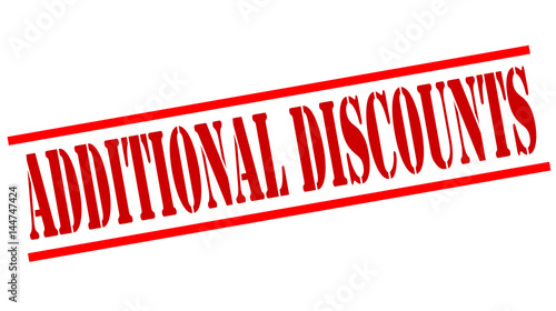 ADDITIONAL DISCOUNTS red stamp