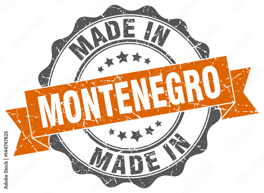 Obraz premium made in Montenegro round seal