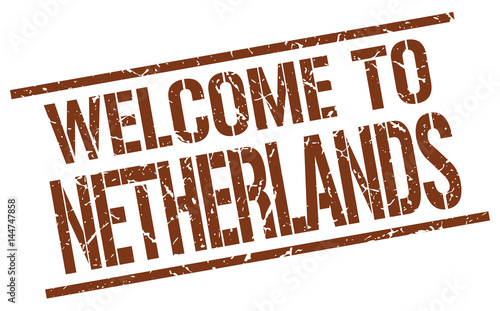 welcome to Netherlands stamp