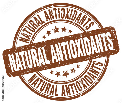 natural antioxidants brown grunge round vintage rubber stamp