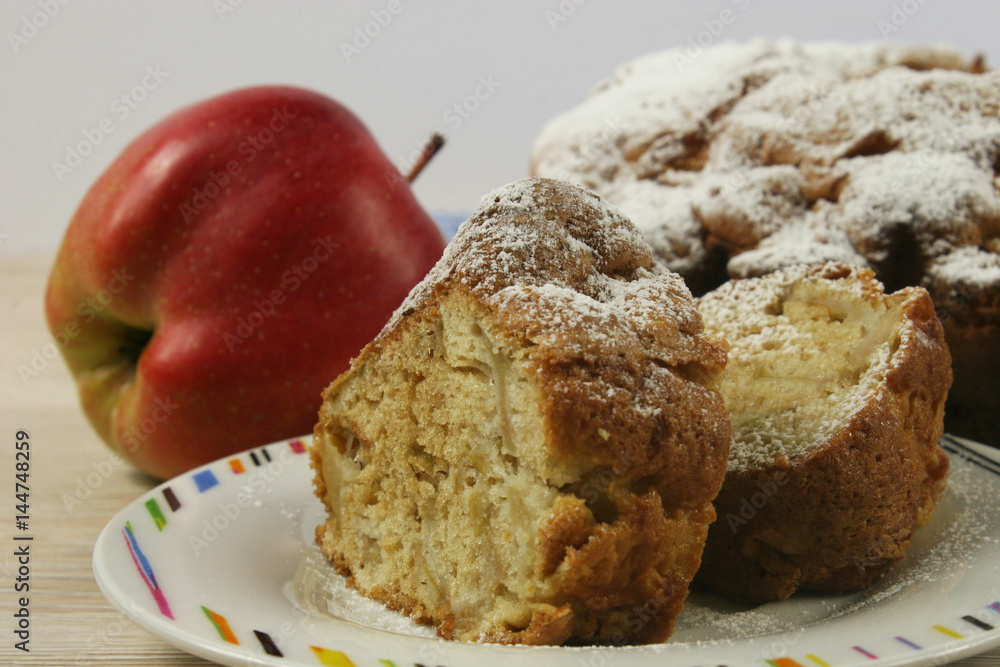 Homemade apple pie on a wooden table Homemade apple pie on a wooden table