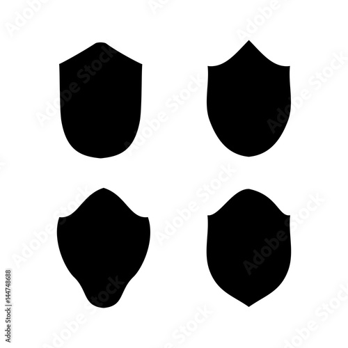 Shield shape icon set.