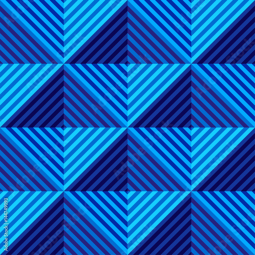 Abstract vector seamless op art pattern. Geometric rhombus ornament.