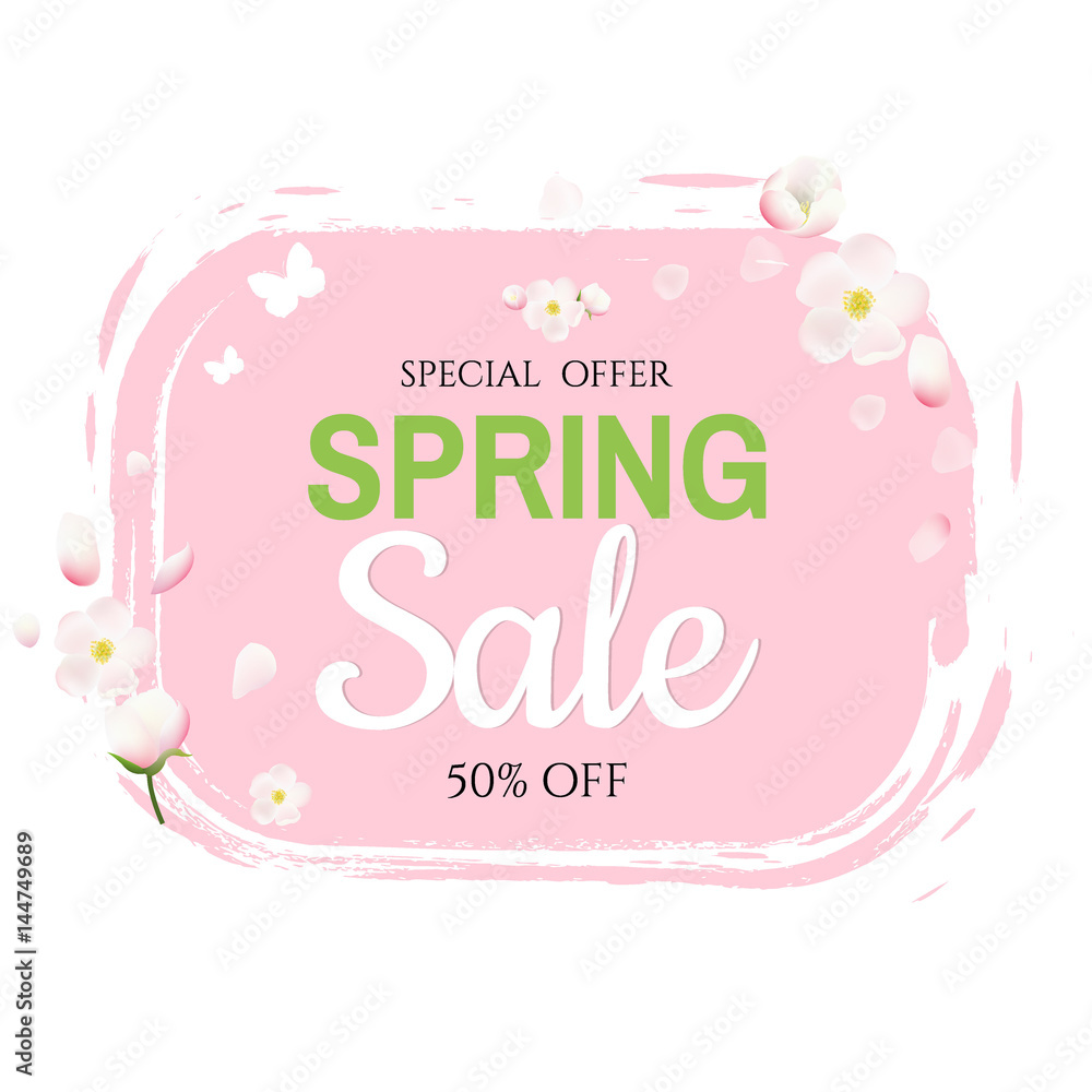 Pink Stain With Flowers Sale banner