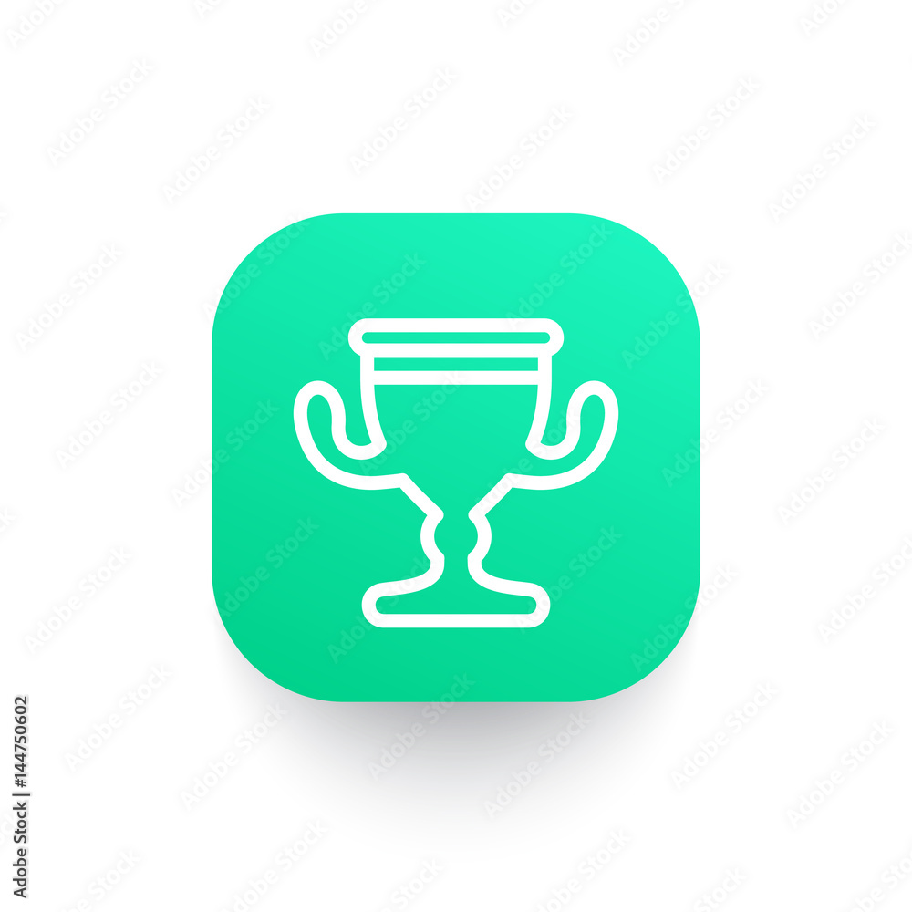 trophy cup line icon, reward symbol trophy cup line icon, reward symbol