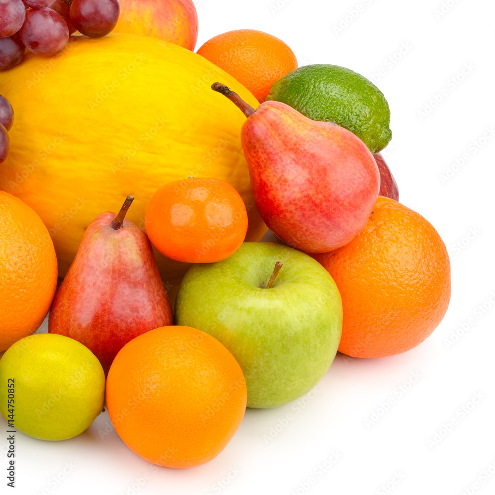 fruit and berries isolated on a white background fruit and berries isolated on a white background