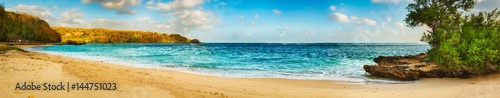 Sandy tropical beach. Panorama