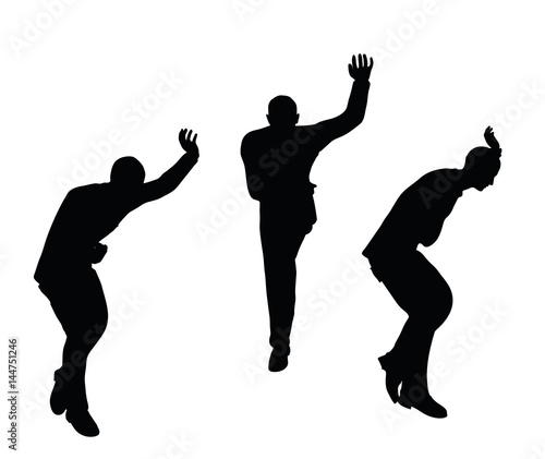 businessman injured on white background