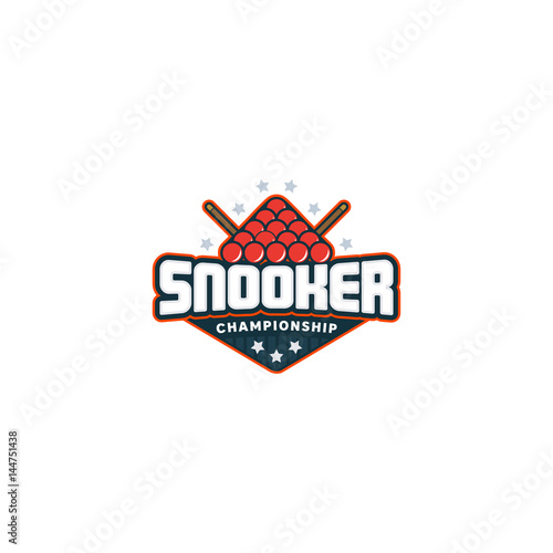 Snooker logo. Sport badge Vector illustration