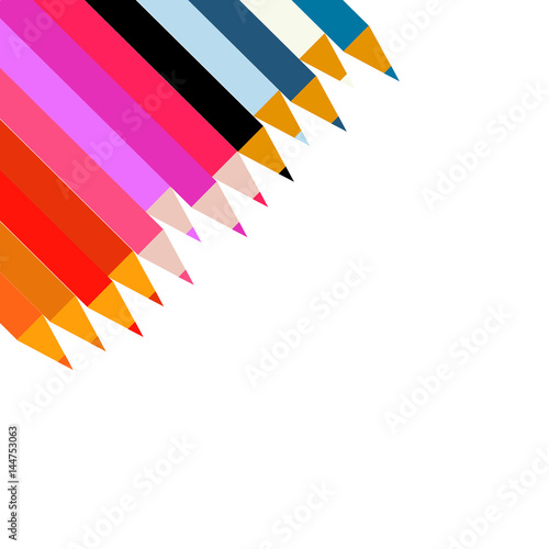 Cryons on white background